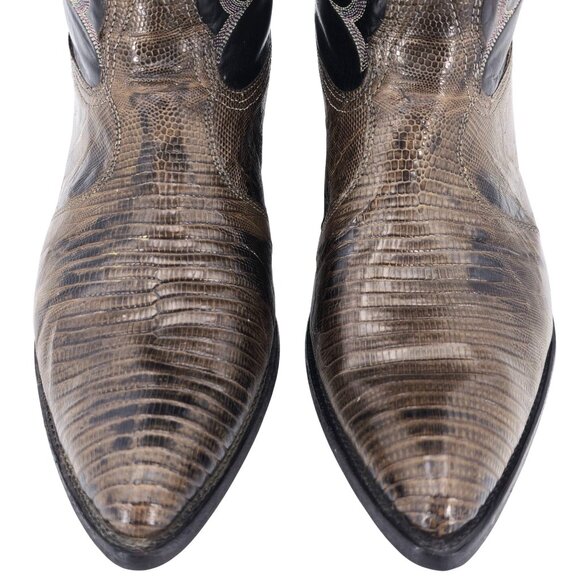 Vintage Nocona Mens Size 12D Lizard Teju Exotic Leather Cowboy Western Boots USA - Picture 2 of 14